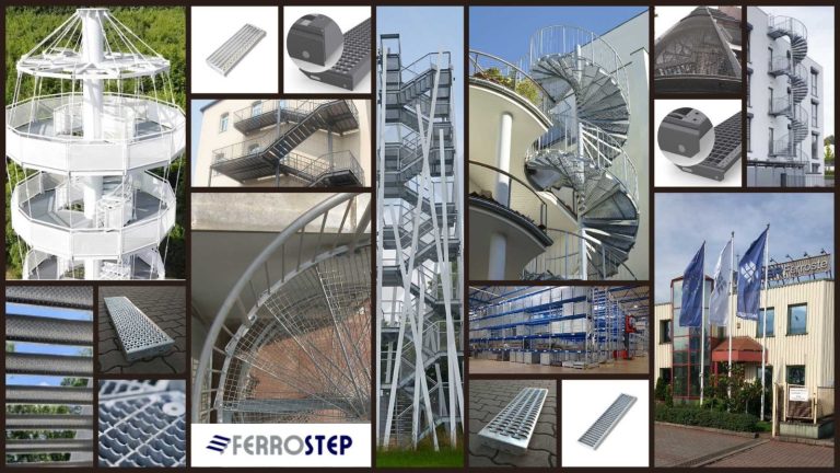 Industrie- und Wartungstreppen – Geradläufige Treppen – Wendeltreppen Ferrostep